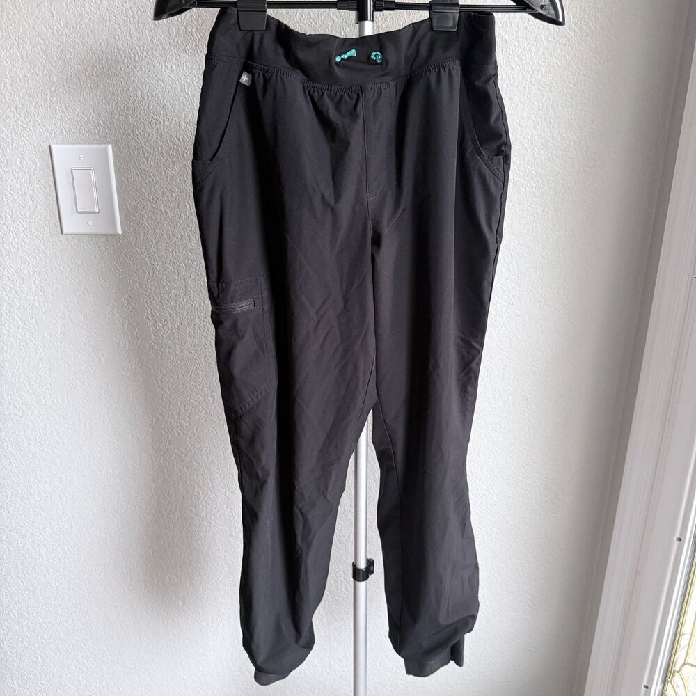 Figs Technical Collection Women's Black Jogger Scrub Pants Nursing Doctor Sze M